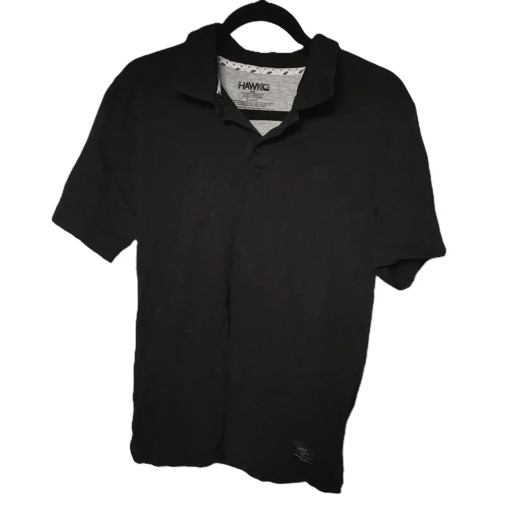 Tony Hawk Black Polo Short Sleeve Unisex Size Medium Excellent Condition